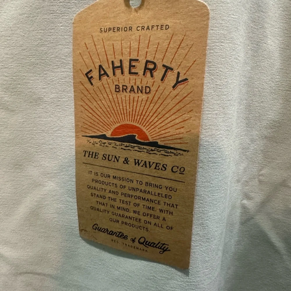 Faherty Men's Cream Flat Front Shorts